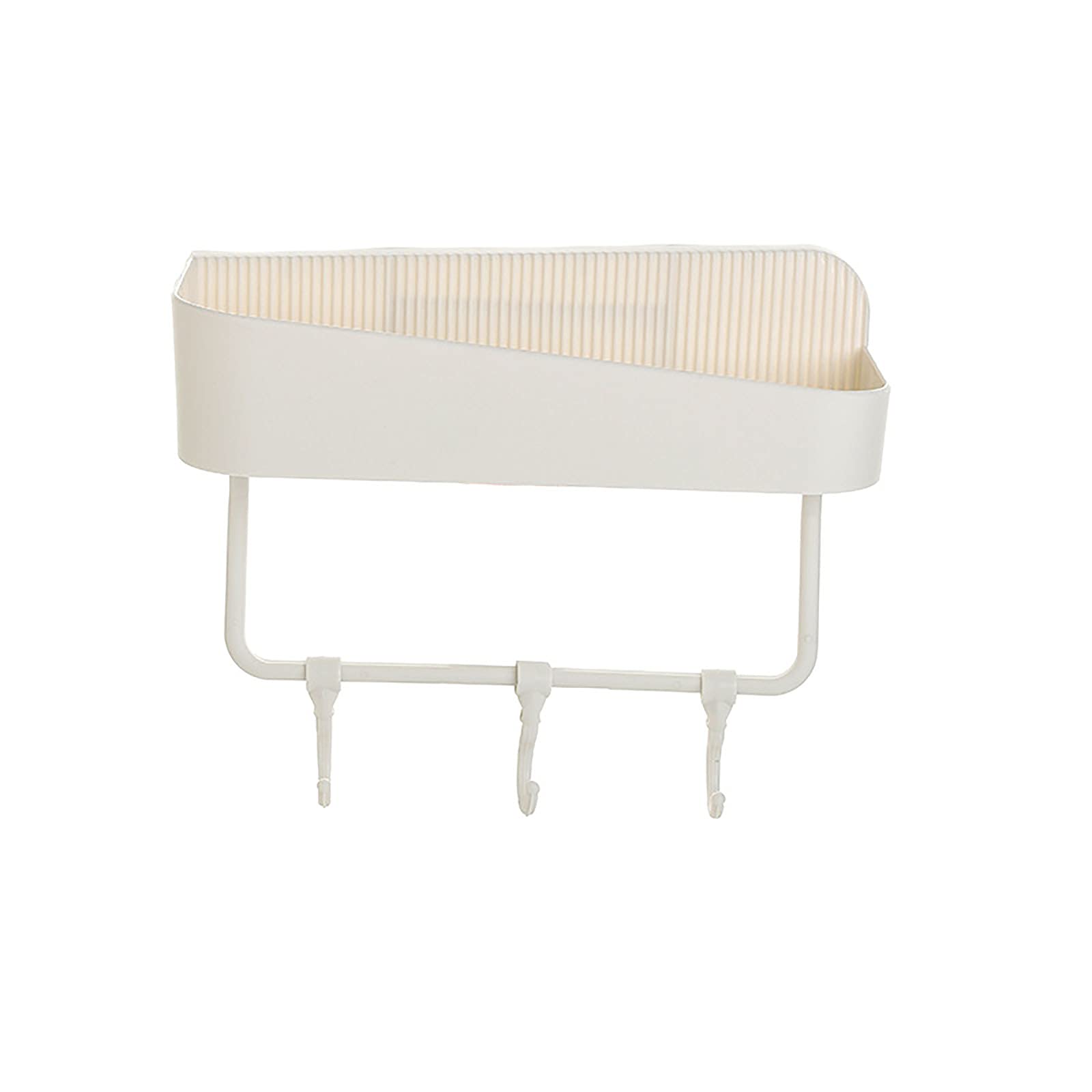 estantes de baño exquisitos Estante de baño montado en la Pared Estante de Almacenamiento de baño Estante de Ducha montado en la Pared Adhesivo para baño baño Cocina/Blanco