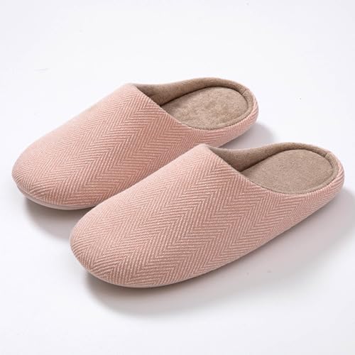 Women's Non-Slip House Slippers Lightweight Cotton Memory Foam Indoor Outdoor Slip On Cozy Shoes Comfort Bedroom Warm Solid Color Slipper Winter Fall Couple Slippers for Home Travel3