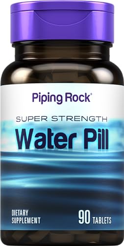 Piping Rock Water Pill for Men and Women | 90 Tablets | Super Strength Supplement | Vegetarian,