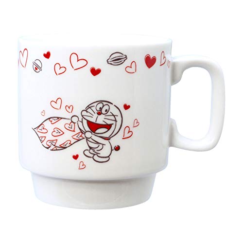Mugs empilables Doraemon Heart Collection Pottery 105 171 Blanc pour gain de place