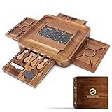 Advance Steps Charcuterie Cheese Board- Large Acacia Wood Food Knife Set House Platter Accessories...