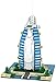 BAIDEFENG 1095pcs +Burj Al Arab World Famous Building Blocks Modèles Jouets, Briques d'assemblage 3D de minuscules Particules de Puzzle créatif Éducation Décompresser Jouet Cadeau