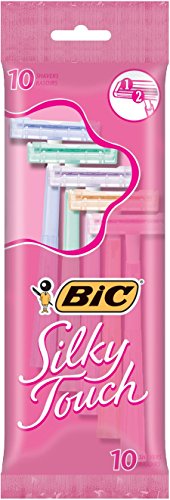BIC Silky Touch Women's Twin Blade Disposable Razor, 10 Count - Pack of 12 (120 Razors)