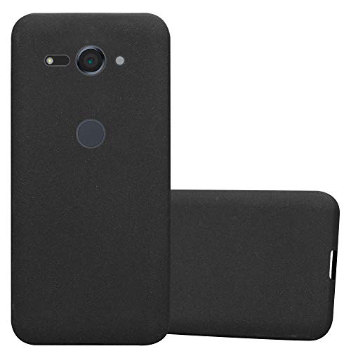 Cadorabo Cover Per Sony Xperia XZ/XZs - Custodia Morbida TPU Effetto Metallizzato Nero, Ultra Sottile 1,2mm Antiurto