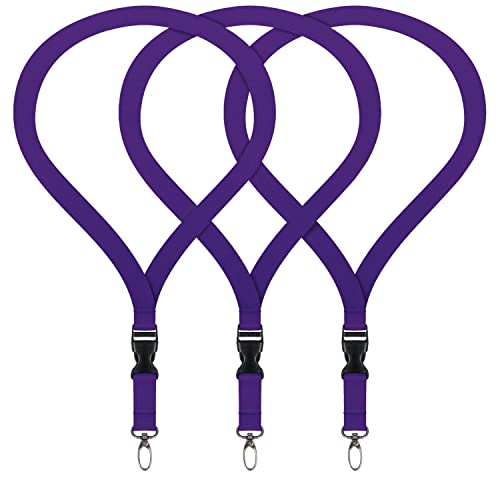 3 llaveros Webbomb Key Lanyards de 20 mm de ancho, mosquetón fuerte, juego de 3 unidades, color morado Cover