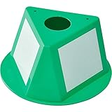 Global Industrial Inventory Control Cone with Dry Erase Decals, Three-Sided Shape, 10