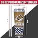 Rico Industries NCAA Montana State Bobcats Standard 24oz Personalized Tumbler W/Hinged Lid - Team Colored Travel Tumbler - Keeps Drinks Cold or Hot