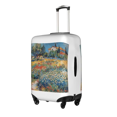 Garden Poppies Daisies Elastic Travel Luggage Cover Travel Suitcase Protective Cover2