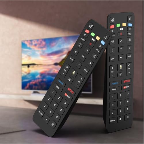Image of ZdalaMit Original Voice Control Remote, Replacement Remote Compatible for Jio Fiber Set Top Box with Hotkeys (Black)