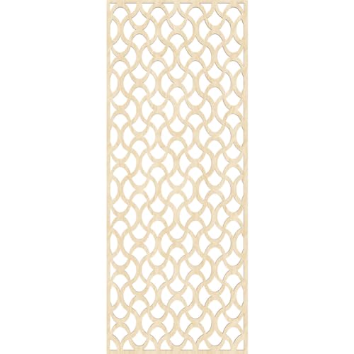 Image of Resort Decorative Pierced Fretwork Wood Wall Panels, 19 3 /8 inchW x 49 3 /8 inchH x 1 /4 inchT, Birch