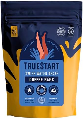 – TrueStart Coffee Bags, Swiss Water Decaf, 1 Pack, 25 Loose Bags