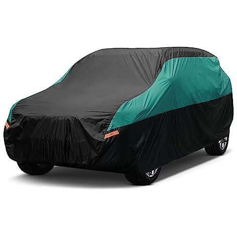 SEAZEN SUV Car Cover Waterproof All Weather, Outdoor Car Cover for Automobiles, Hail UV Snow Wind Protection, Compatible with Nissan Pathfinder, Ford Explorer,Toyota Highlander etc.(Length Up to 200") Cover