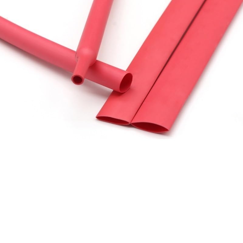 Gaine thermorétractable, Tube thermorétractable PE rouge 3:1, qualité assortie, 1 pièce(9.5MM*10M)