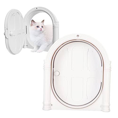 Porta Arqueada para Gatos, Porta Interna para Animais de Estimação Linda Branca Sem Abas para Pequen