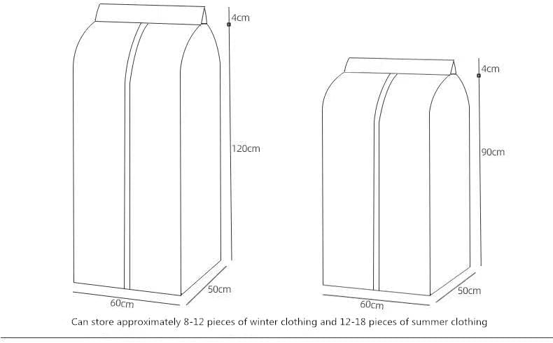 Miniatura 3 de Funda de ropa con cremallera 3D, impermeable, para almacenamiento, armario, traje, perchas, funda para ropa, bolsa para colgar