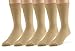 EMEM Apparel Men's Big and Tall Casual Soft Ribbed Cotton Knit Classic Mid Calf Crew Dress Hosiery Socks 3-Pack Khaki 13-15