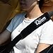 2 Pack Soft Seat Belt Cover Pad with Embroidered Fabric Sticker (Queen) - Comfortable Seatbelt Covers for All Cars and All Ages - Seat Belt Extender Shoulder Pad - Seatbelt Cushion for Backpack