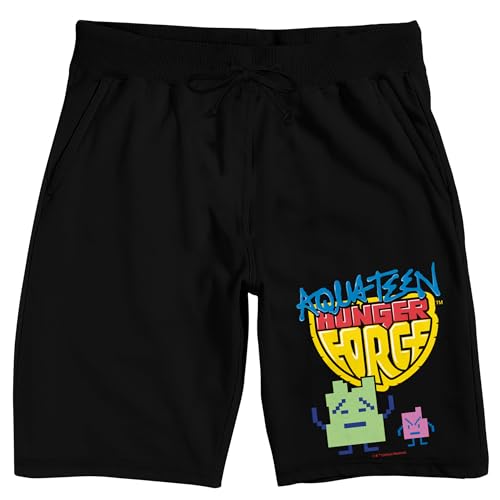 Bioworld Aqua Teen Hunger Force Mooninites Men's Black Sleep Pajama Shorts