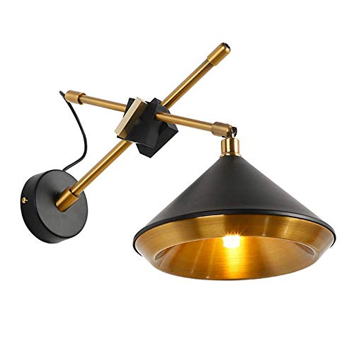 Applique murale LED noire chambre et chevet design nordique pivotant 47x39 cm