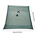 Fishing Bait Trap Foldable Crab Minnow Trap Shrimp Mesh Cast Net for Shrimp Lobster Green 23.6x23.6 Inch.