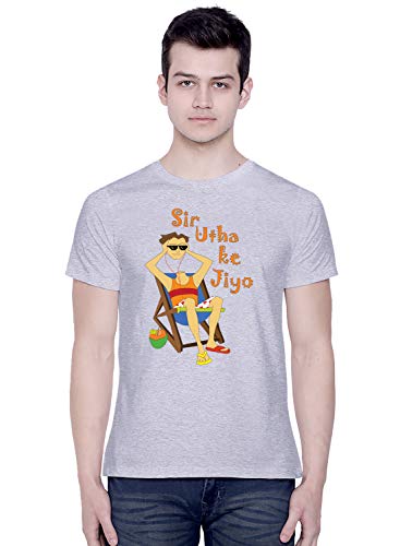Image of CreativiT Graphic Printed T-Shirt for Unisex Chilled Out in Goa - Sir Utha Ke Jiyo Tshirt Tshirt | Casual Half Sleeve Round Neck T-Shirt | 100% Cotton | D00891-1