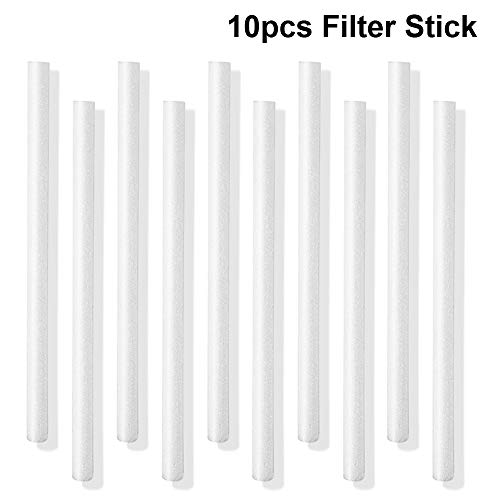 Myguru Éponges Remplacement Bâtons pour l'humidificateur Filtre Mèche Bâtonnets Éponges Recharge Diffuseur Coton Bâtons Pièces et Accessoires pour Humidificateur 10Pcs