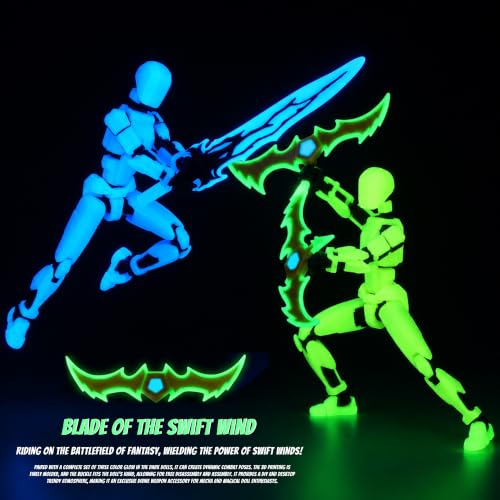 Image of MerryXD 9 Pack Assembly Completed T13 3D Action Figure,Dummy Nova Titan Lucky 13 Action Figure 3D Printed Multi-Jointed Movable Toy