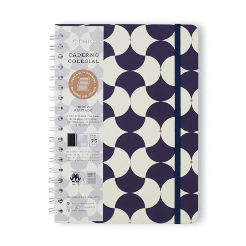 Caderno Espiral Bossa Nova Pautado 17x24 Boemia, Cicero