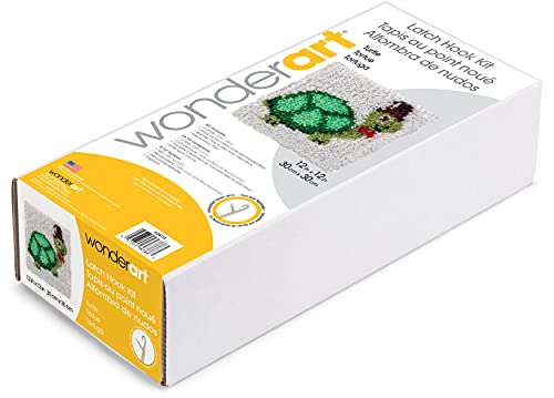 Image of Wonderart Turtle Latch Hook Kit, 12 inch X 12 inch