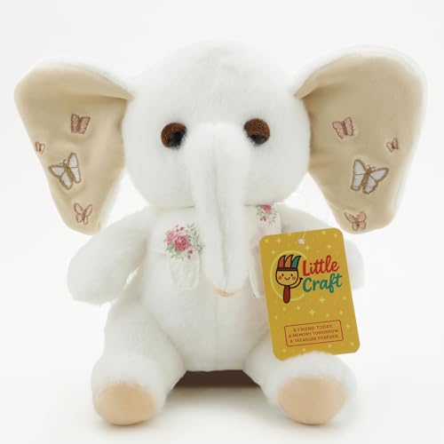 Image of White Elephant Soft Plush Toy for Kids Stuffed Soft Toy with Cute Hug-Friendly Plush for Babies, Toddlers & Children Safe, Lightweight & Easy to Clean (40CM)