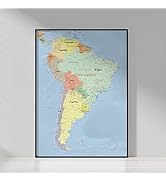 Amazon.co.jp: Hotdogger 南米 地図 MAP ポスター 大型 Lサイズ［ A0
