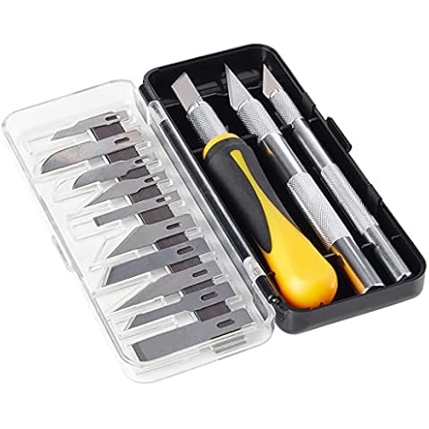 Modelcraft PKN3305/S Precision Craft Knife Set , Silver , 16 Piece Cover