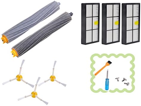 Quicktec Extractor, HEPA and Brush for iRobot Roomba 800 & 900 (890 891 894 860 861 864 880 870 980 960 961 964), ●AeroForce Debris Extractor ●Hepa Filters ● Side Brushes ● Free Kit (9pcs)