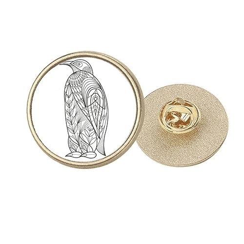 Broche ronde en métal doré oiseau fixe vos écharpes avec style