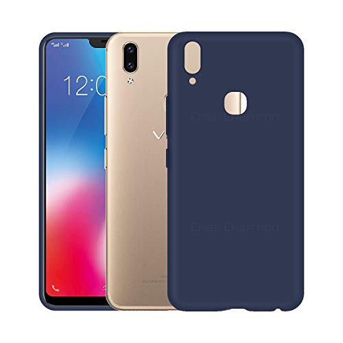 Image of Case Creation Luxurious OG Series for Vivo V9 Case Cover,Anti-Dirty Slim Case Frosted Matte Cute Candy TPU Raised Bezel (Splash of Color) Back Cover for VivoV9 -Navy Electric Blue