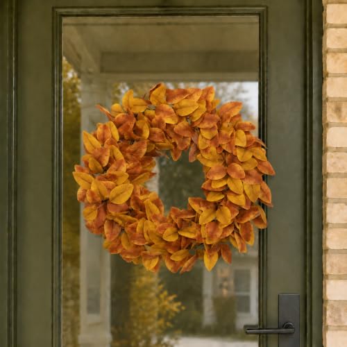 LAIMENNI 20 Inch Fall Wreaths for Front Door, Autumn Leaves Outdoor Wreaths - image 2