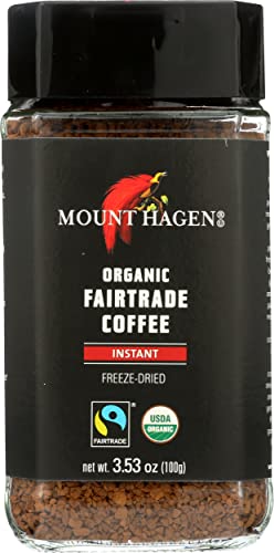 Mount Hagen Organic Instant Regular Coffee in Jar, Fairtrade, Fre...