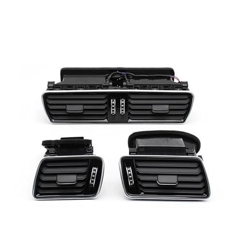 Aérateurs de climatisation centrale pour VW Passat B6 B7 et CC grille noire piano