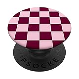 Lila Jam Pink Muster Schachmuster Karierte Rennflagge PopSockets mit austauschbarem PopGrip