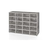 roominado Schuhregal Regal Schuhschrank Mehrzweckregal mit 20 XL-Fächern Beton NEU/OVP