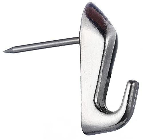 Image of Push Pin Picture Hooks Push Pin Hanger Picture Hanging Nails for Home Office Fabric Wall Wooden,15 Pack (Silver)