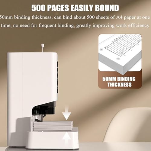 Binding Machine per buoni finanziari, punzonatura manuale, pannello touch con guida vocale, adatta per presentazioni di ufficio contabile, spessore vincolante ≤50mm