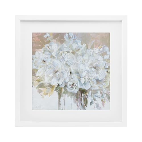 Floral Bouquet Serenity, 16 x 16 Inch Framed Print Under Glass