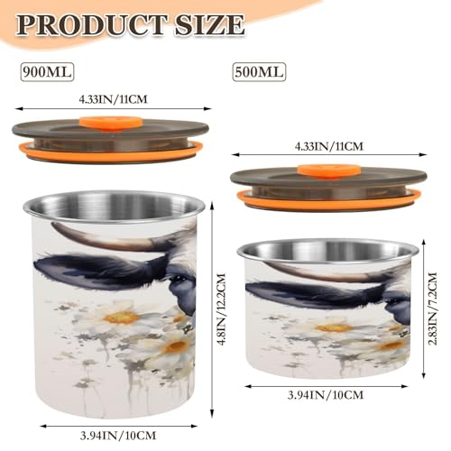 Envase Hermético para Café de Acero Inoxidable 900ml miniatura 2