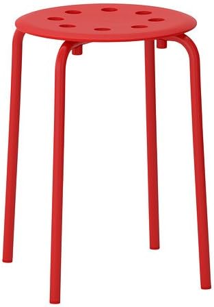 MARIUS Stool, Red, Seat diameter: 32 cm Width: 40 cm Seat height: 45 cm.