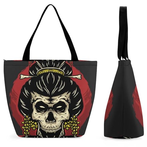 Sac à bandoulière crâne femme grand volume idéal pour le shopping quotidien
