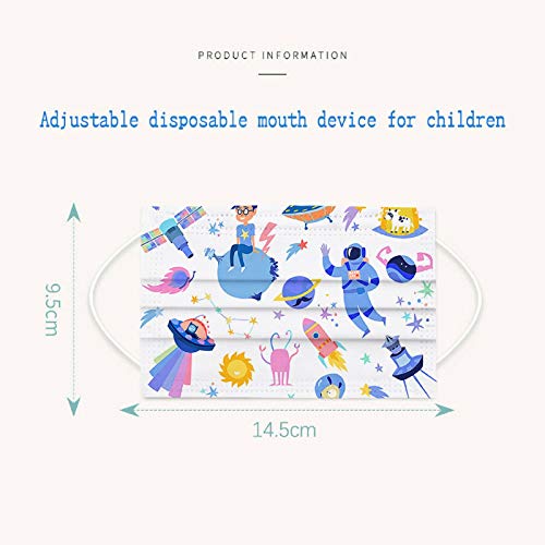 Resplend 50 Pezzi Bambini Mascherine Tessuto Viso