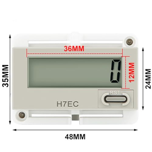 Image of Tyenaza H7EC-N Electronic Counter, Digital Counter Totalizer Without Input Voltage 8 Digit LCD Display 0-99999999 Counting Range Digital Totalizer with Holder