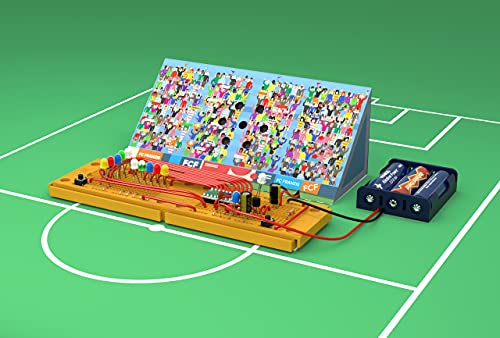 FRANZIS-67333-Calendario-dellAvvento-elettronico-da-calcio-24-circuiti-da-costruire-con-tutti-i-componenti-e-libretto-di-accompagnamento-da-30-pagine-senza-saldatura