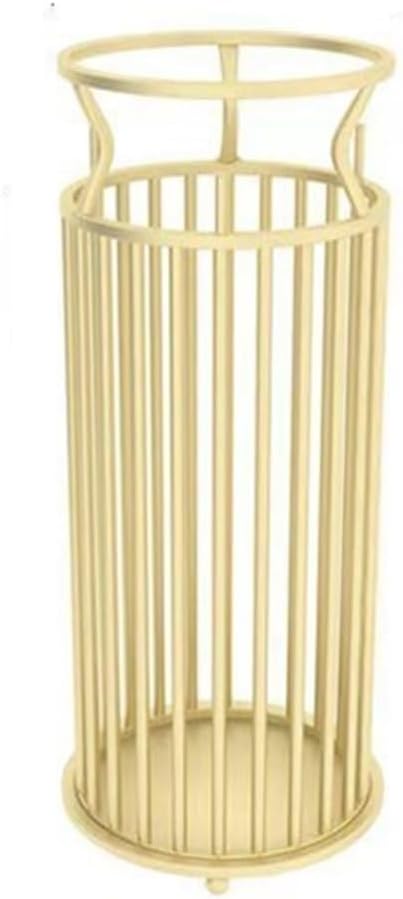 Elegant Gold Metal Umbrella Stand for Home, Office, Hotel Entryway - Stylish Rose Gold Finish, Perfect Storage Solution for Umbrellas, Chic Design, Stand.
